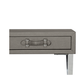 Pete Stainless Steel Faux Leather 2 Drawer Console Table