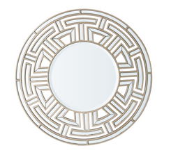 Glam Champagne Round Wall Mirror