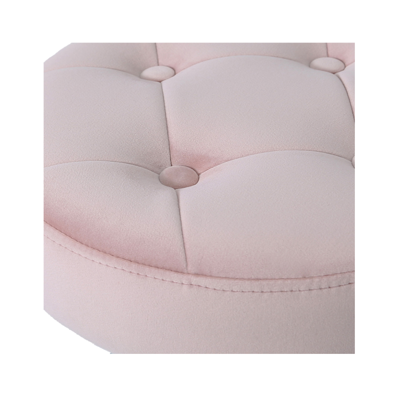 Eve Light Pink Tufted Stool *(Also available in various colours)