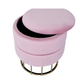 Zoe Blush Pink Round Storage Stool