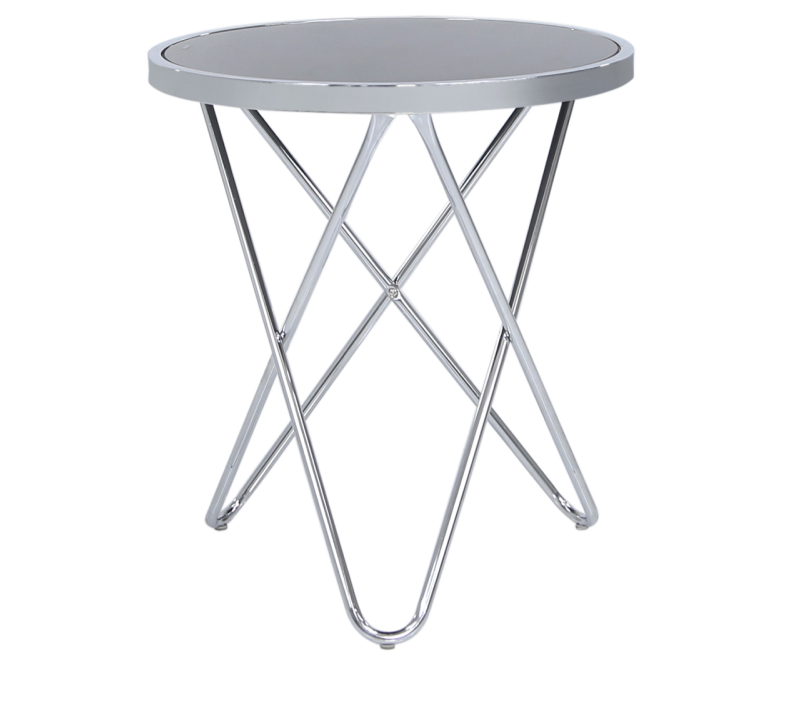 Black Glass End Table