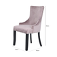 Chester Pink Velvet Dining Chair With Ring Diamond Back
