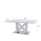 Mara Rectangle Marble Effect Dining Table