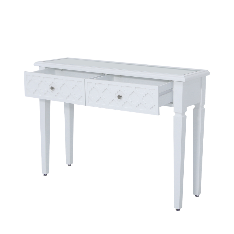 Casablanca White Console Table