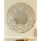 Glam Champagne Round Wall Mirror