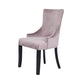 Chester Pink Velvet Dining Chair With Ring Diamond Back