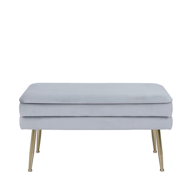 Troy Grey Storage Ottomans