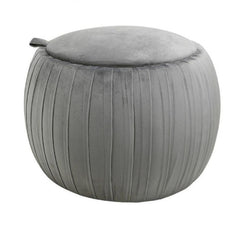 Tate Grey Round Storage Stool