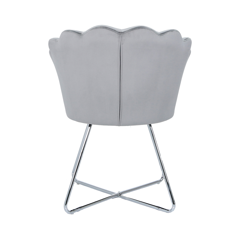 Grey Shell Back Dining Chair