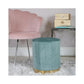 Sloan Mint Green Patterned Round Footstool