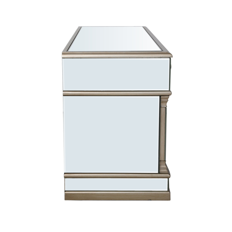 Glam Medium Champagne Mirrored Media Unit