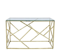 Gold Metal Console Table