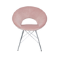Oslo Chrome and Pink Velvet Chair
