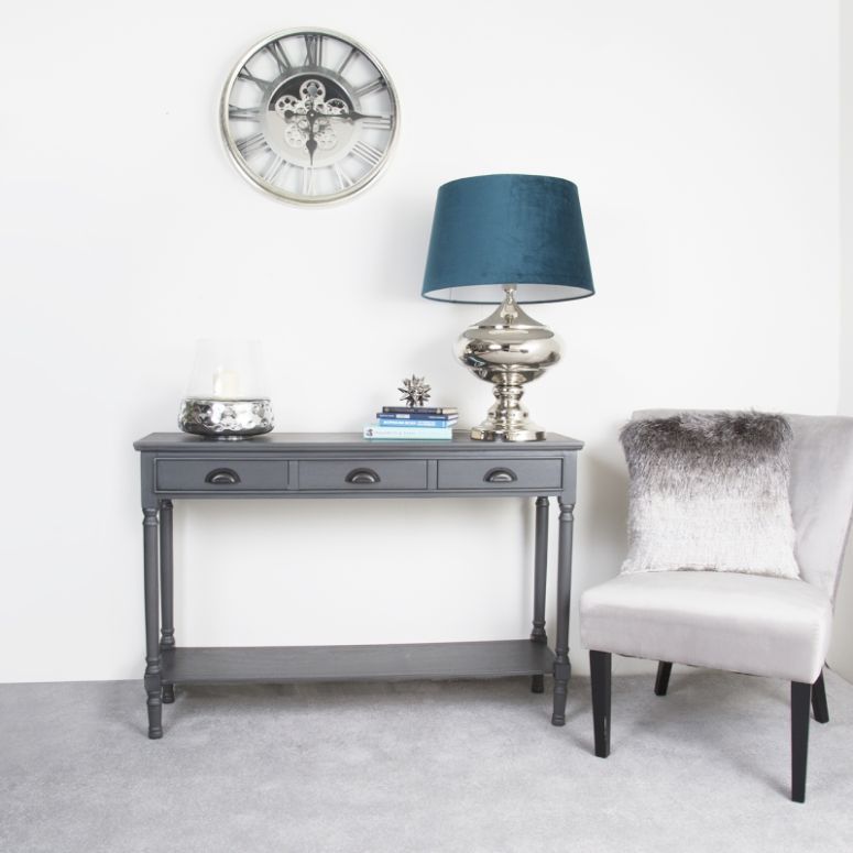Delta Large Grey Console Table