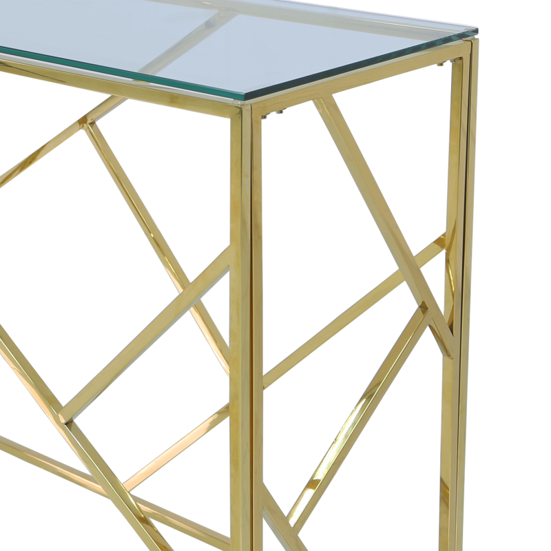 Gold Metal Console Table