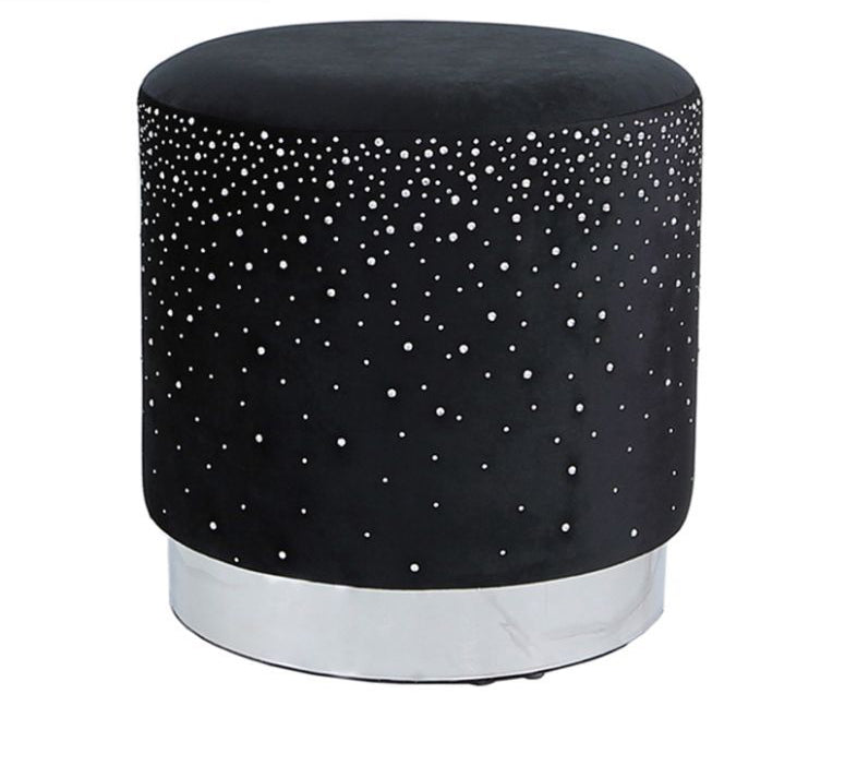 Kent Round Stool with Sparkle Pattern *(Available in various colours)