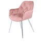Estela Rose Pink Velvet Dining Chair