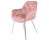 Estela Rose Pink Velvet Dining Chair