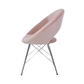 Oslo Chrome and Pink Velvet Chair