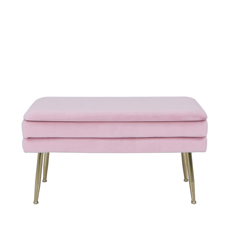 Troy Blush Pink Storage Ottomans