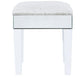 Hallows Mirror Stool White with Gloss Legs