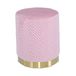 Sloan Blush Pink Patterned Round Footstool