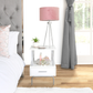 Charly White and Chrome Bedside Table